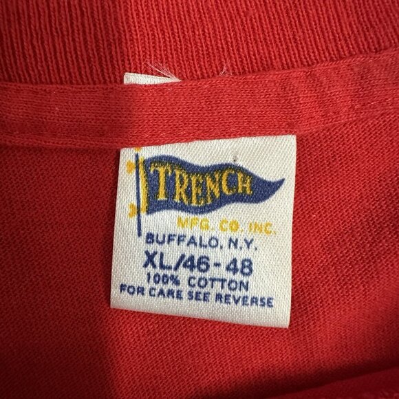 Vintage Montreal Canadiens T-Shirt Single Stitch Red 1989 80s NHL Trench XL - Picture 6 of 9
